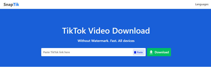 SnapTik下載抖音影片