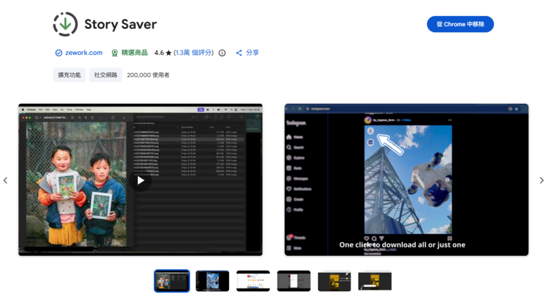 Story Saver擴充功能