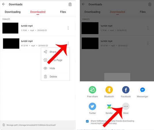使用VidMate下載音樂