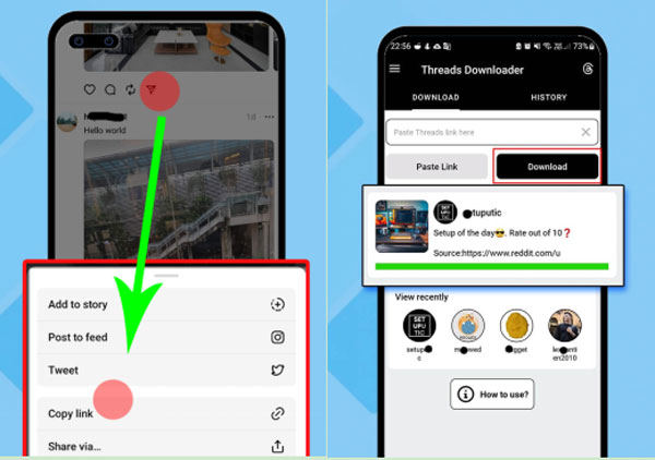 Video downloader for Thread 